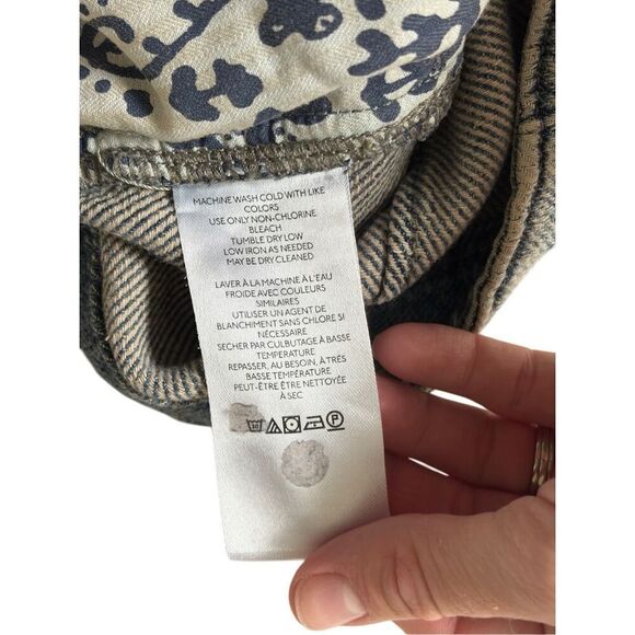 Free People We The Free Osaka Mid Rase Barrel Jeans size 28 Sage Khaki - Picture 10 of 12